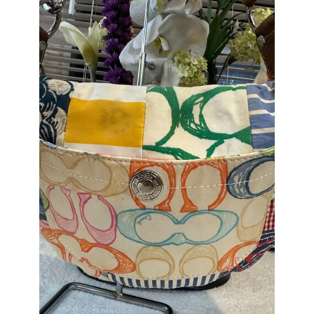 Coach Hampton Patchwork Multicolor Y2K Patchwork Hobo Bag 10441 (pu210)